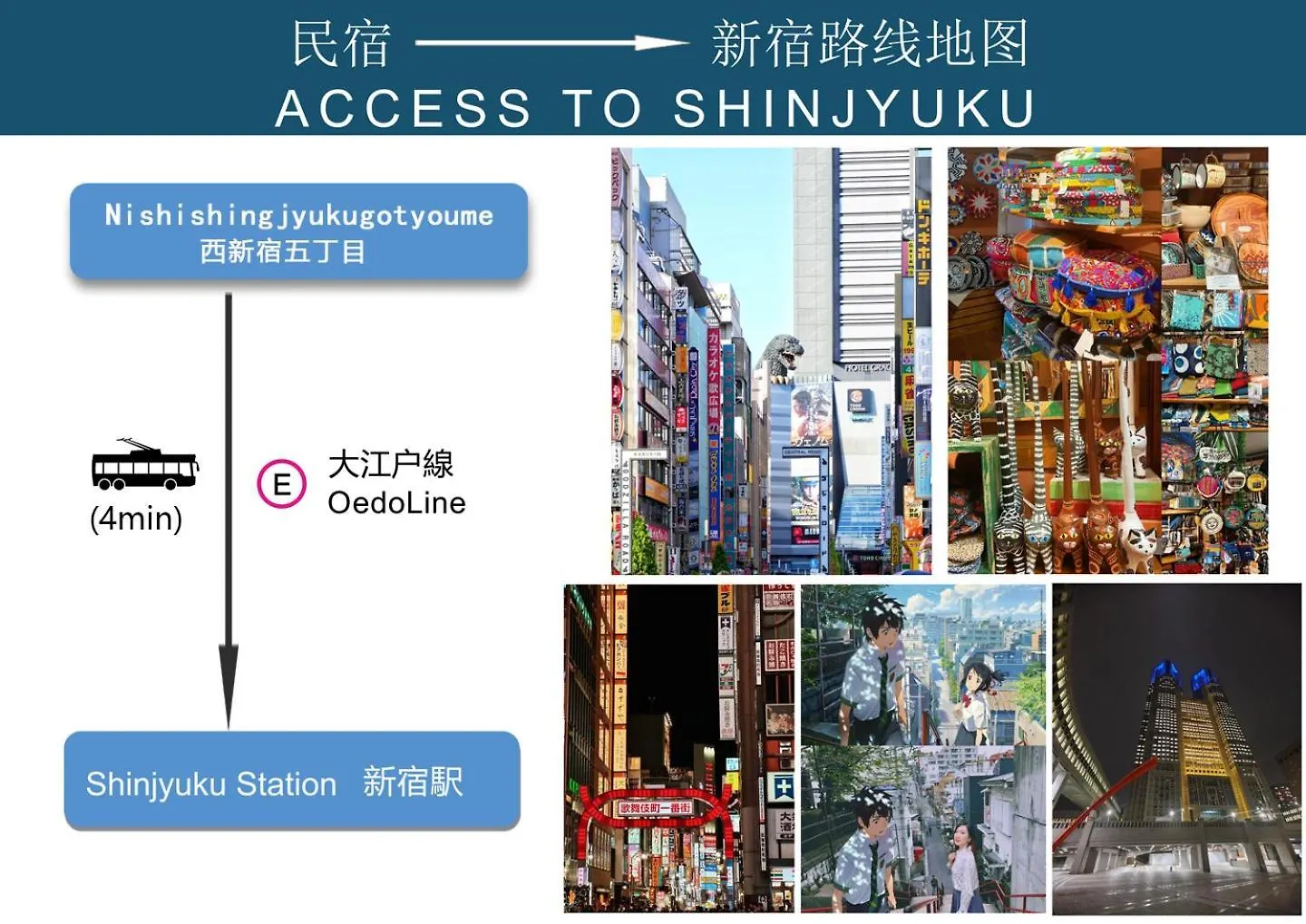 Room 204 Nishi-Shinjuku Gochome 9 Minutes Walk 40 Square Meters Sleeps Up To 6 People Tokyo 0*,